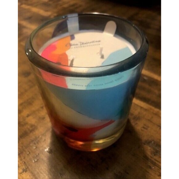 NEW RARE CLAIRE DESJARDINS ANTHROPOLOGIE KALEIDOSCOPE GLASS CANDLE OOLONG APPLE - Picture 3 of 3